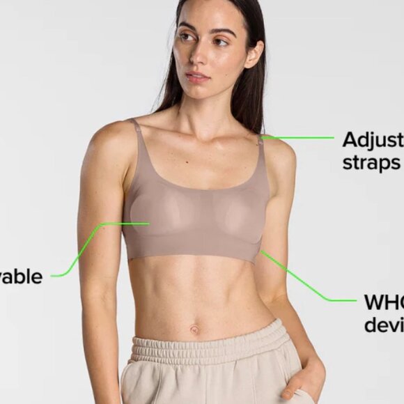 WHOOP 4.0 ANY-WEAR™ Adjustable Bralette, Size Large, Color Taupe, NWOT - Picture 7 of 9